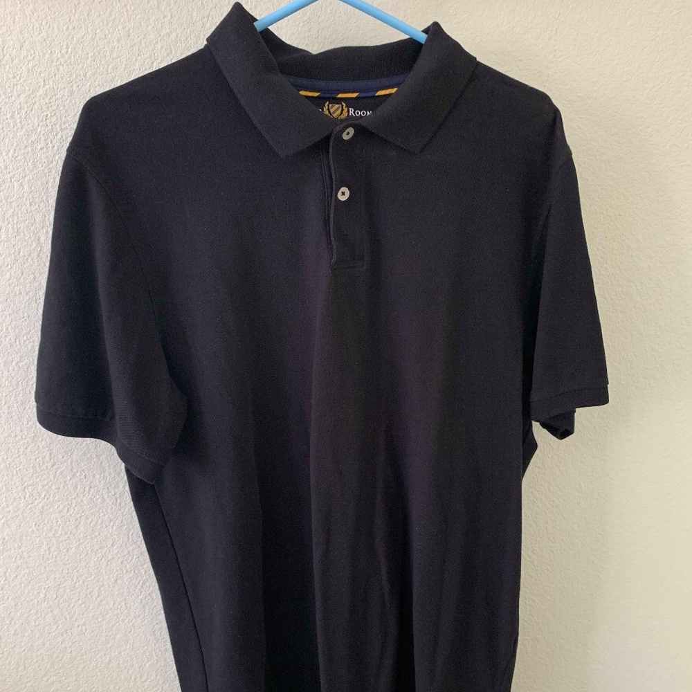 Club Room Mens Premium Black Polo 100% Pima Cotton